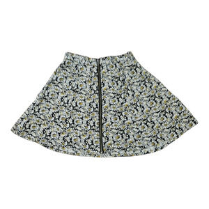 Pins and Needles XS Floral Full Zip Mini Skirt